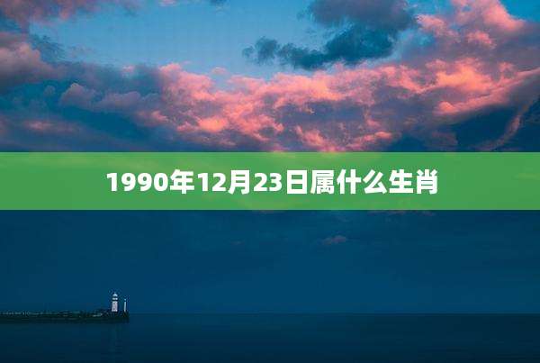 1990年12月23日属什么生肖