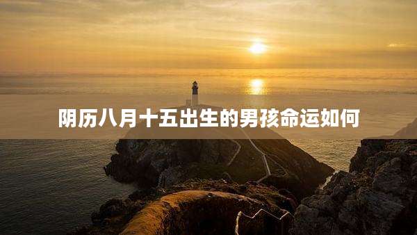 阴历八月十五出生的男孩命运如何
