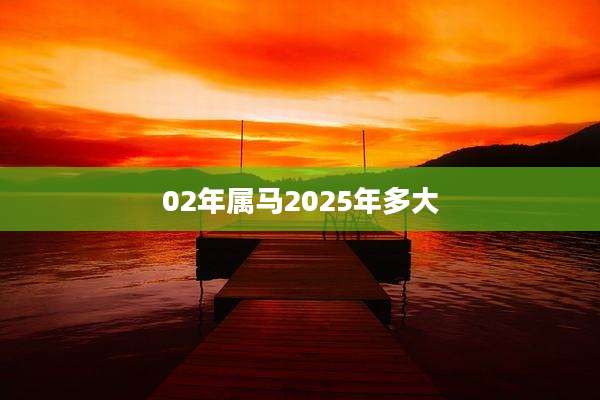 02年属马2025年多大