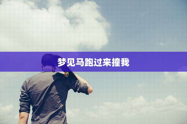 梦见马跑过来撞我