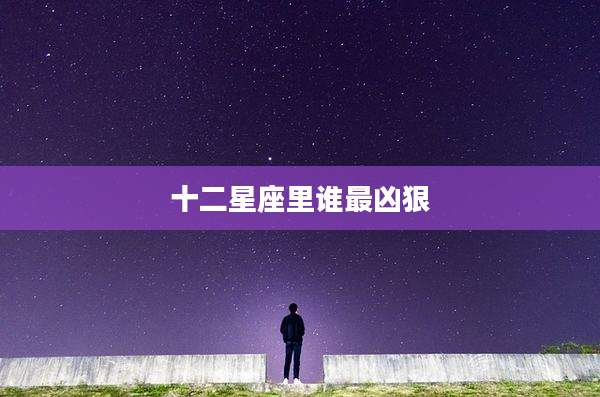 十二星座里谁最凶狠