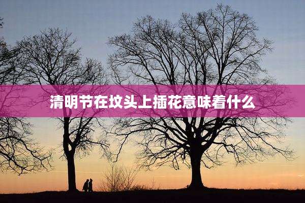 清明节在坟头上插花意味着什么