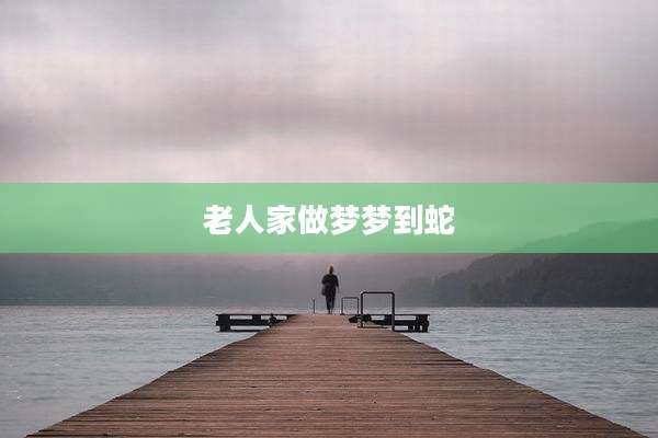 老人家做梦梦到蛇