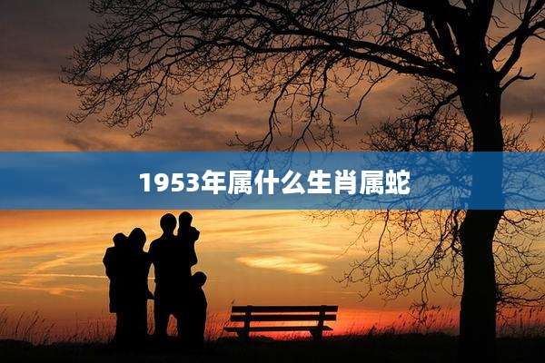 1953年属什么生肖属蛇