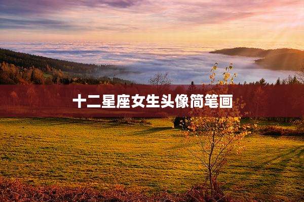 十二星座女生头像简笔画