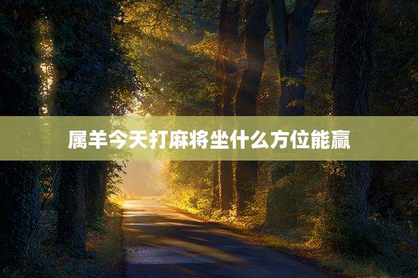 属羊今天打麻将坐什么方位能赢