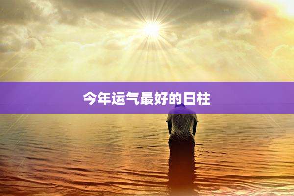 今年运气最好的日柱