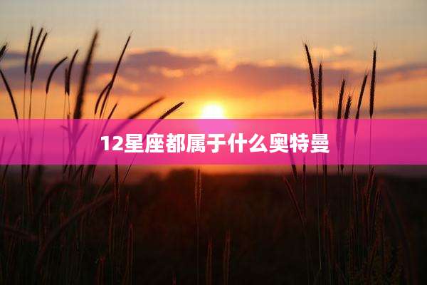 12星座都属于什么奥特曼