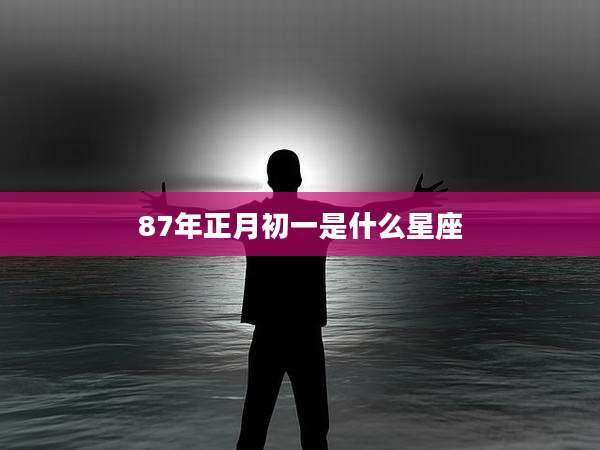87年正月初一是什么星座