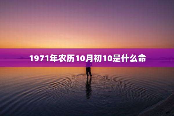 1971年农历10月初10是什么命