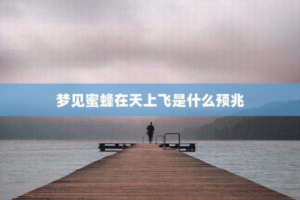 梦见蜜蜂在天上飞是什么预兆