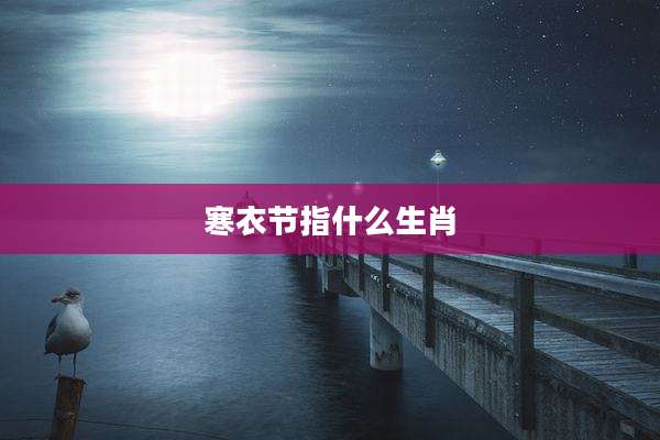 寒衣节指什么生肖