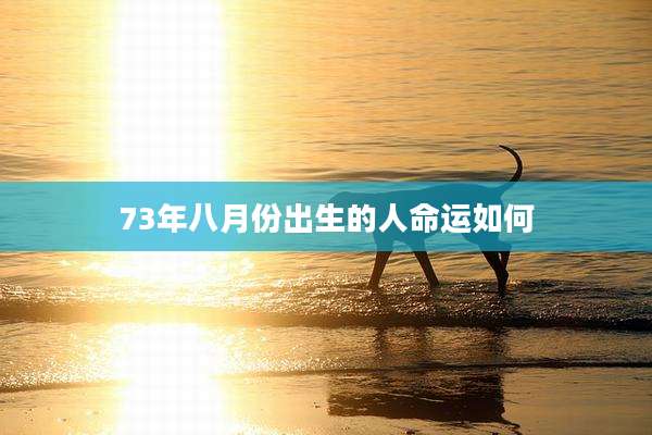 73年八月份出生的人命运如何