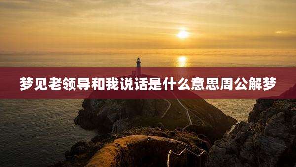 梦见老领导和我说话是什么意思周公解梦