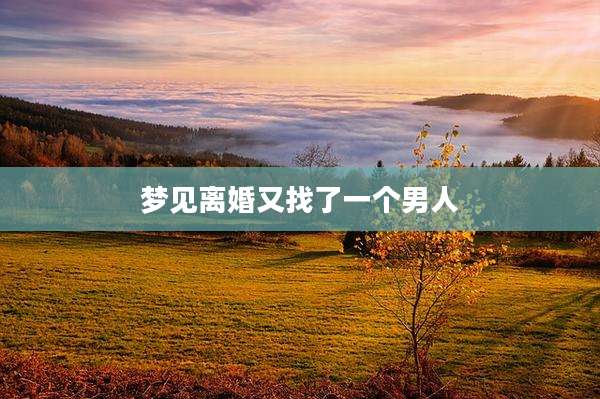 梦见离婚又找了一个男人