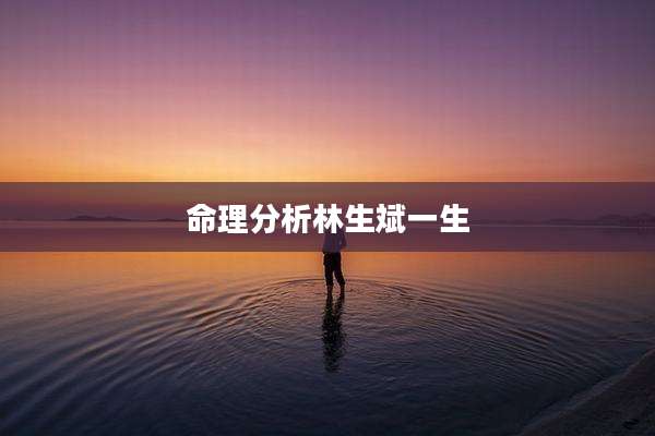 命理分析林生斌一生