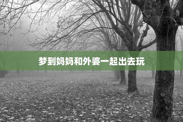 梦到妈妈和外婆一起出去玩