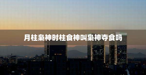 月柱枭神时柱食神叫枭神夺食吗