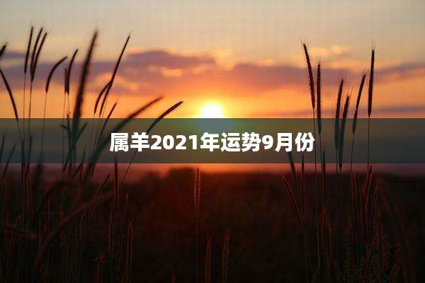 属羊2021年运势9月份