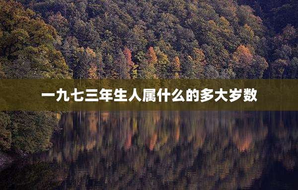 一九七三年生人属什么的多大岁数