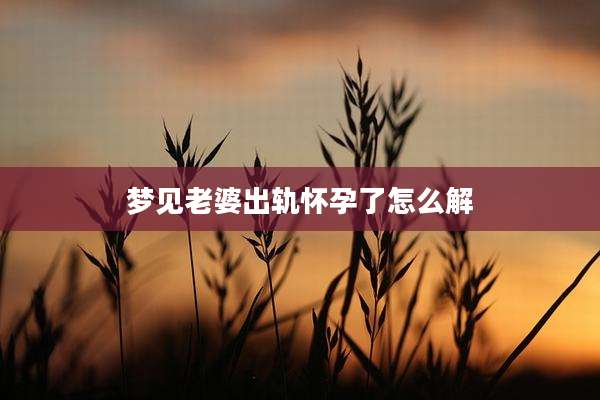 梦见老婆出轨怀孕了怎么解