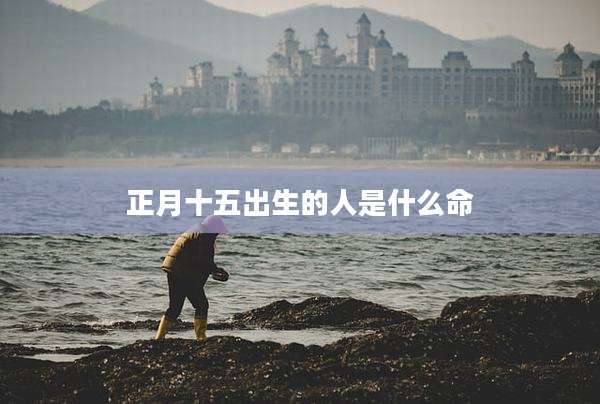 正月十五出生的人是什么命