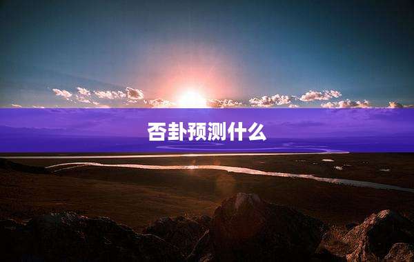 否卦预测什么