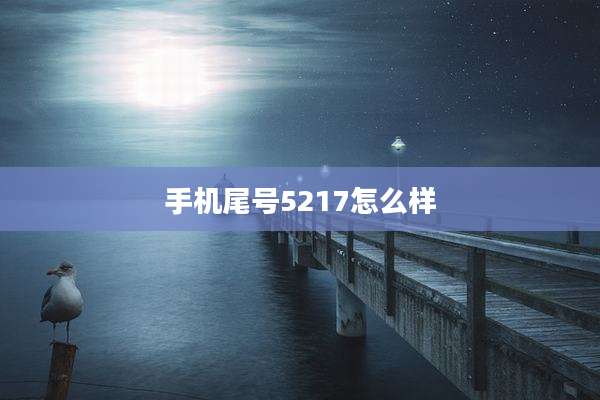 手机尾号5217怎么样