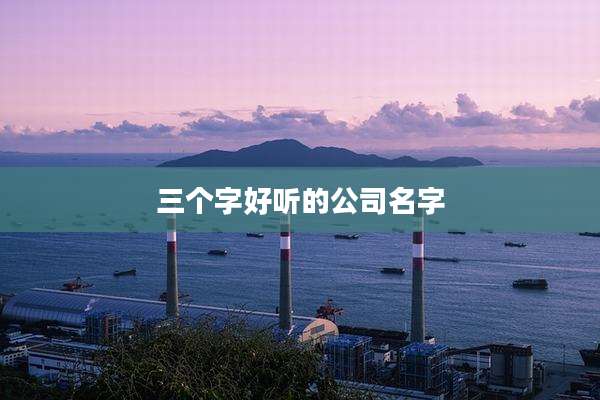 三个字好听的公司名字