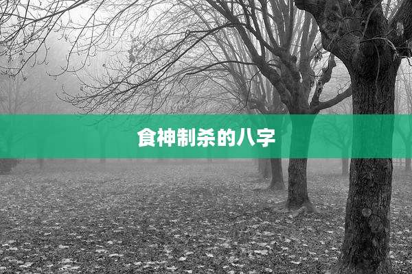 食神制杀的八字