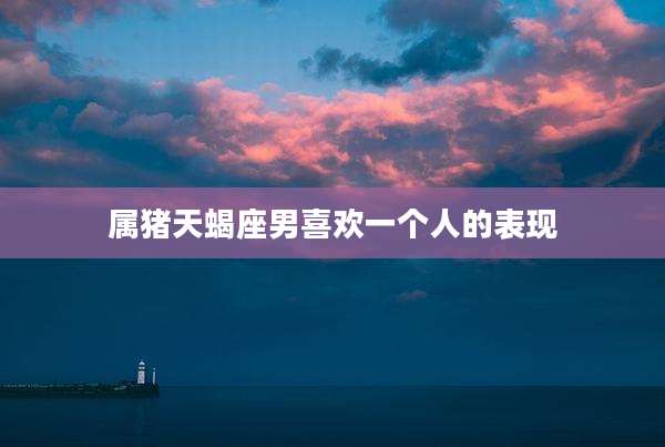 属猪天蝎座男喜欢一个人的表现