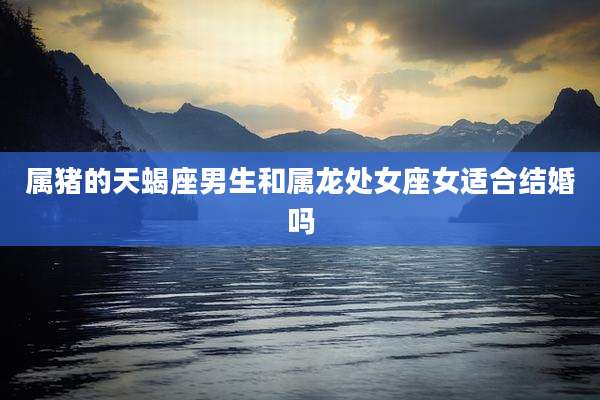 属猪的天蝎座男生和属龙处女座女适合结婚吗