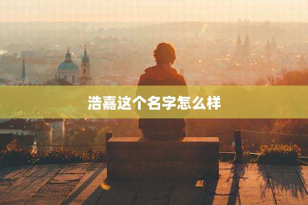 浩嘉这个名字怎么样