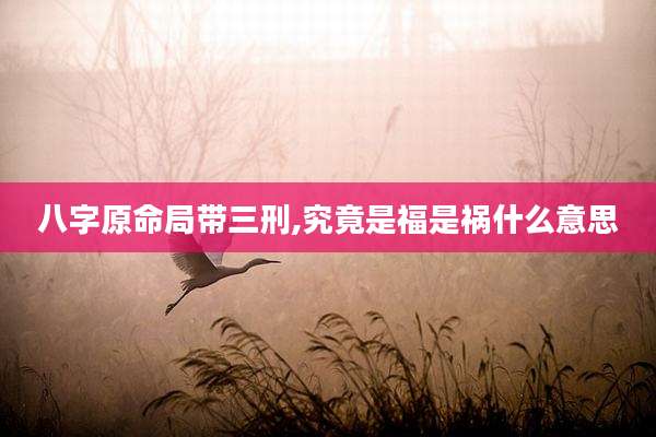 八字原命局带三刑,究竟是福是祸什么意思