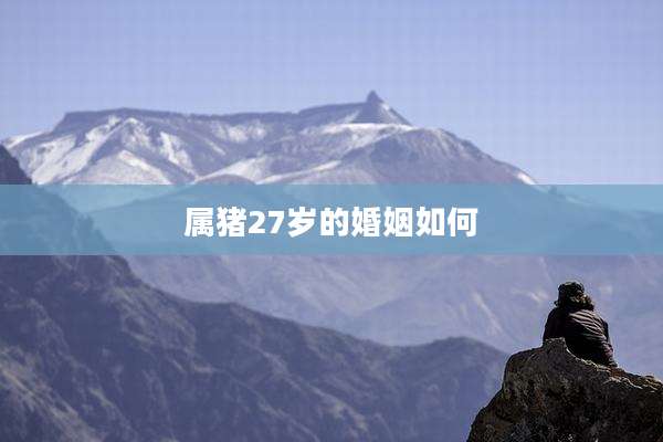 属猪27岁的婚姻如何