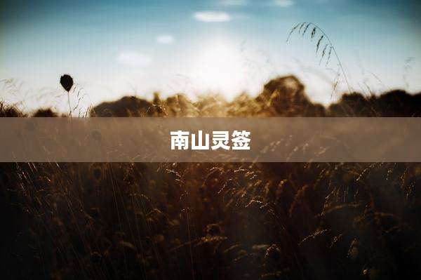 南山灵签