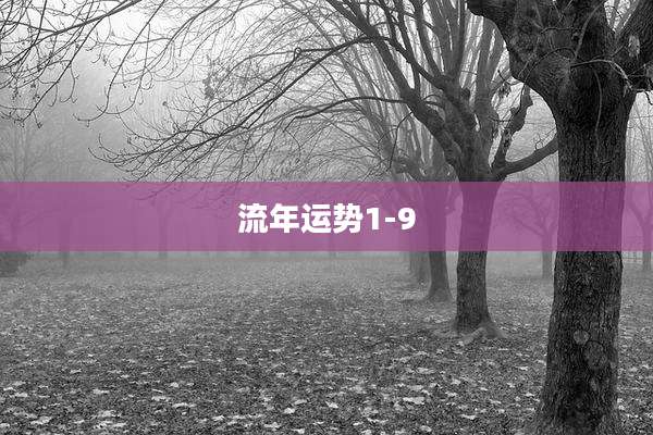 流年运势1-9