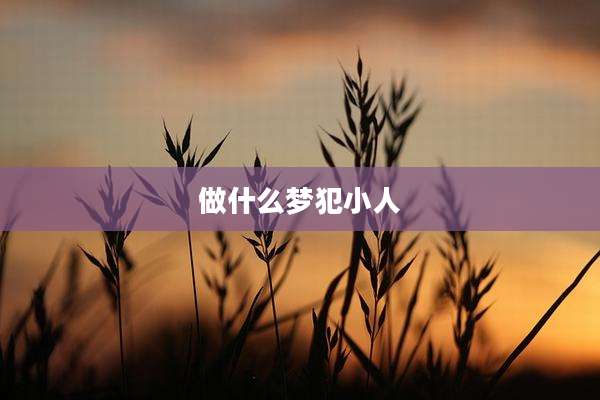 做什么梦犯小人