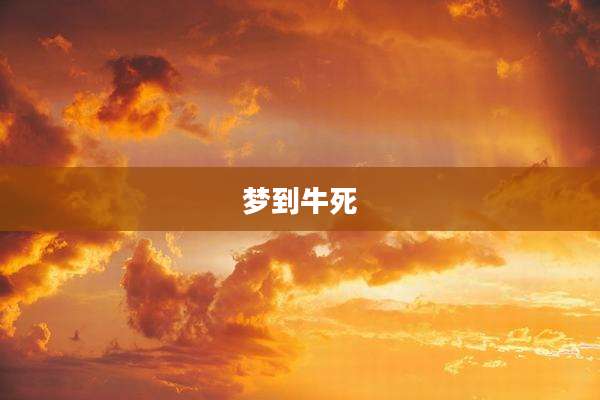 梦到牛死