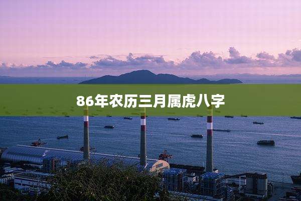 86年农历三月属虎八字