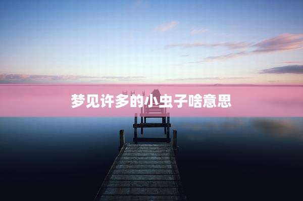 梦见许多的小虫子啥意思