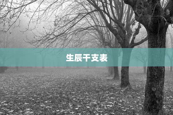 生辰干支表