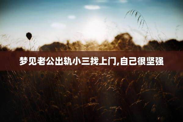 梦见老公出轨小三找上门,自己很坚强