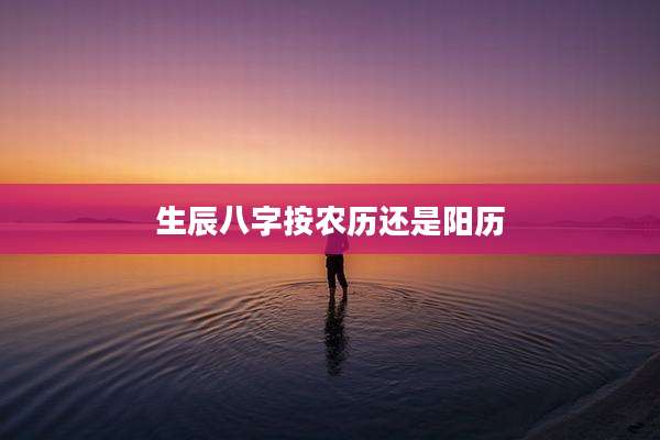 生辰八字按农历还是阳历