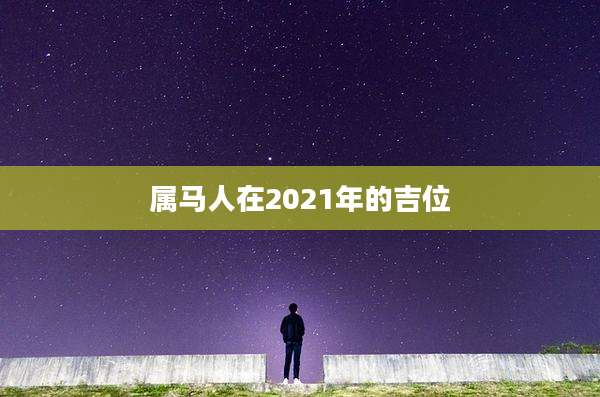 属马人在2021年的吉位