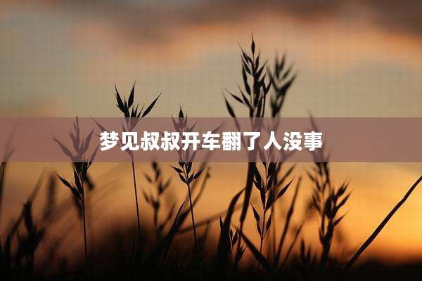 梦见叔叔开车翻了人没事