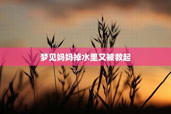 梦见妈妈掉水里又被救起