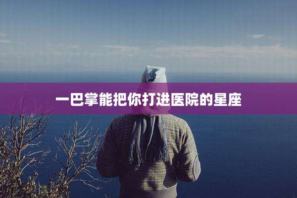 一巴掌能把你打进医院的星座