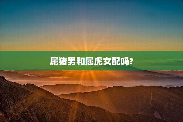 属猪男和属虎女配吗?