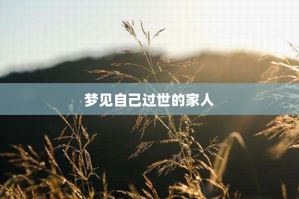 梦见自己过世的家人
